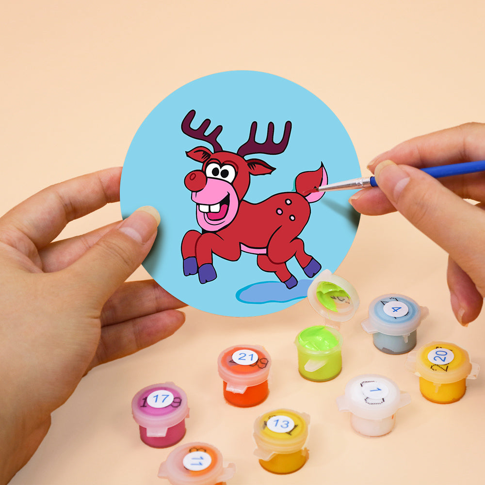 Cheeky Robin and Pudding Pals paint by numbers coasters – image 8