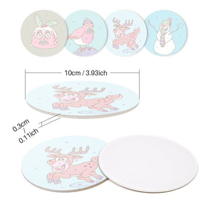Cheeky Robin and Pudding Pals paint by numbers coasters – image 9