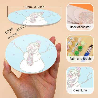 Cheeky Robin and Pudding Pals paint by numbers coasters – image 10