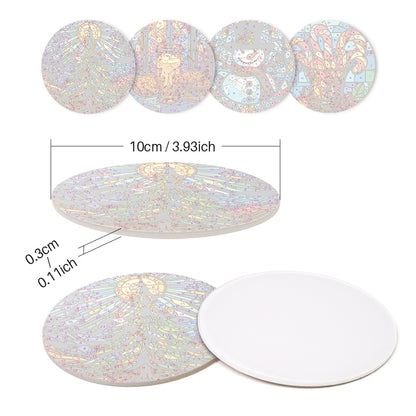 Stained Glass Christmas Eve paint by numbers coasters – image 9
