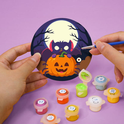 Goofy Zombie and Spider Party paint by numbers coasters – image 7