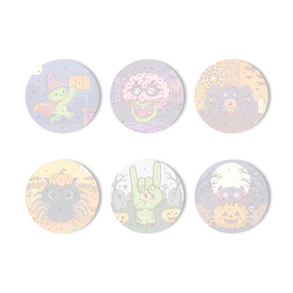Goofy Zombie and Spider Party paint by numbers coasters – image 11