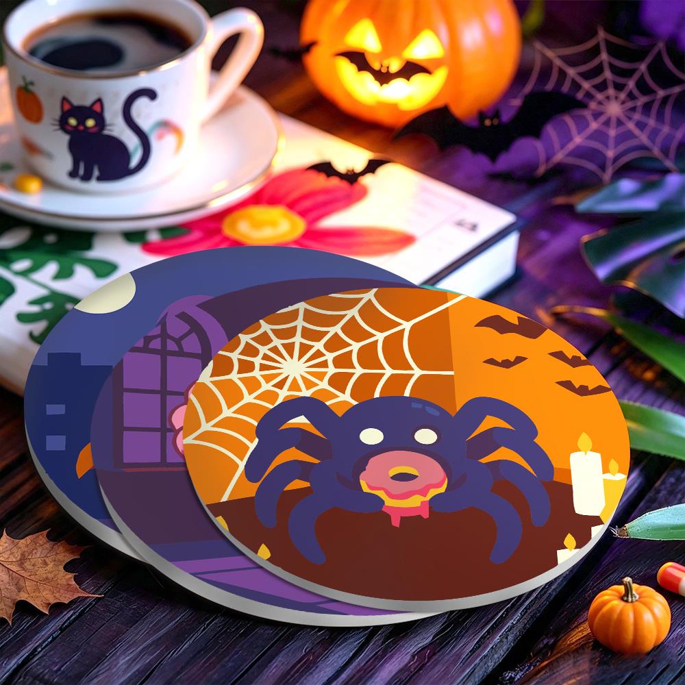 Goofy Zombie and Spider Party paint by numbers coasters – image 17