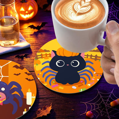 Goofy Zombie and Spider Party paint by numbers coasters – image 18