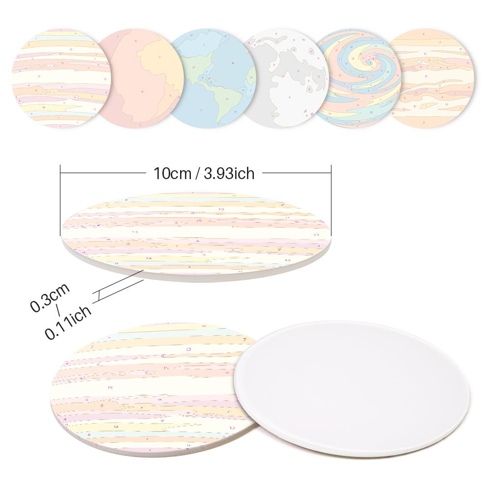 Earth and Moon Planet Parade paint by numbers coasters – image 9