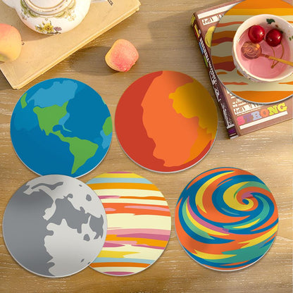 Earth and Moon Planet Parade paint by numbers coasters – image 14