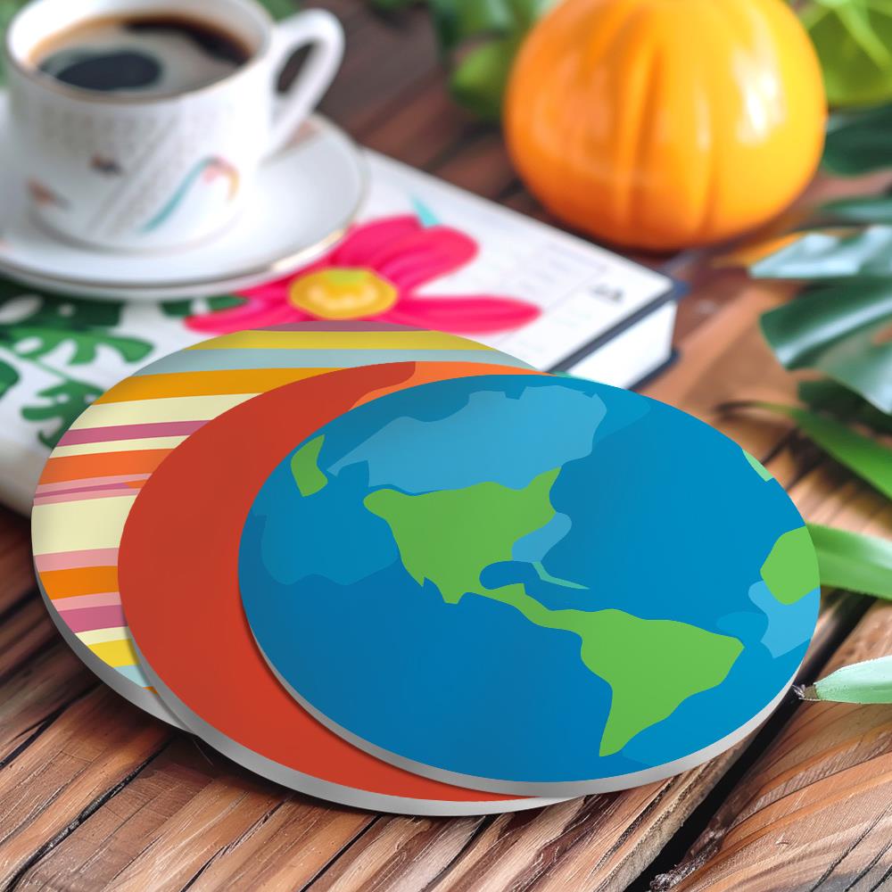 Earth and Moon Planet Parade paint by numbers coasters – image 15