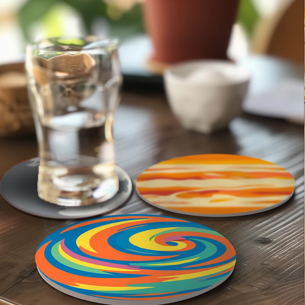 Earth and Moon Planet Parade paint by numbers coasters – image 16