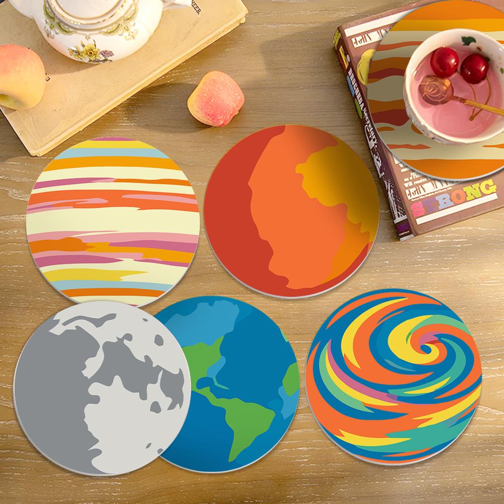 Earth and Moon Planet Parade paint by numbers coasters – image 17