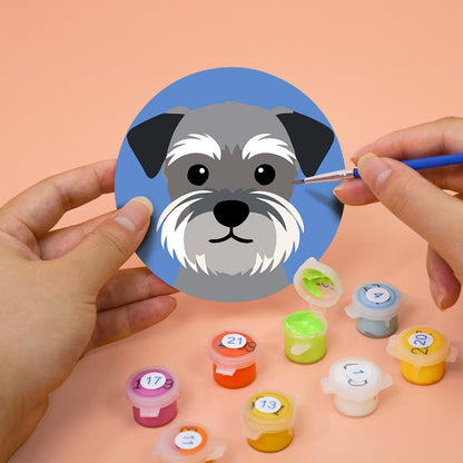 Happy Puppy Breed Portraits paint by numbers coasters – image 7
