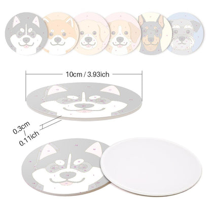 Happy Puppy Breed Portraits paint by numbers coasters – image 9