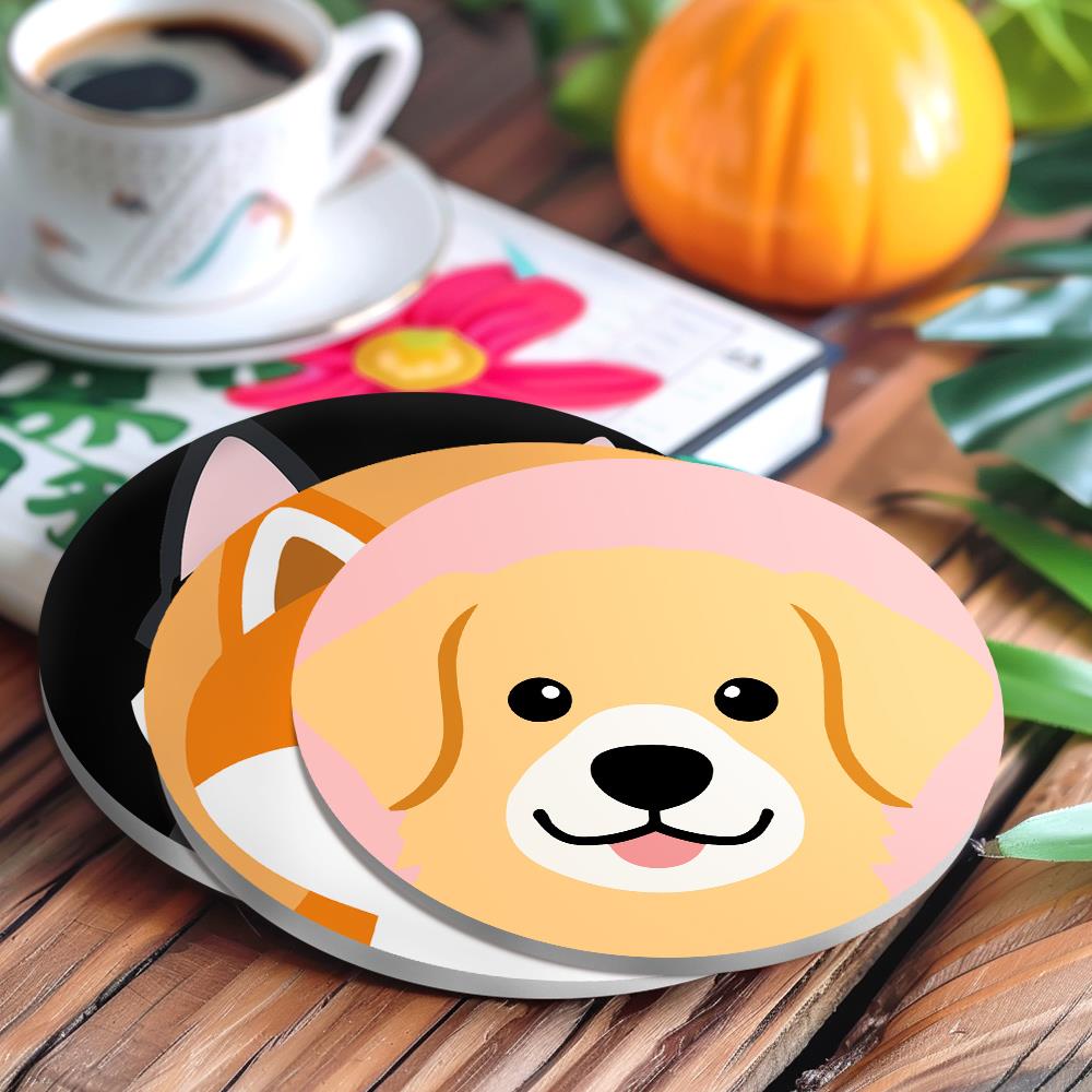 Happy Puppy Breed Portraits paint by numbers coasters – image 14