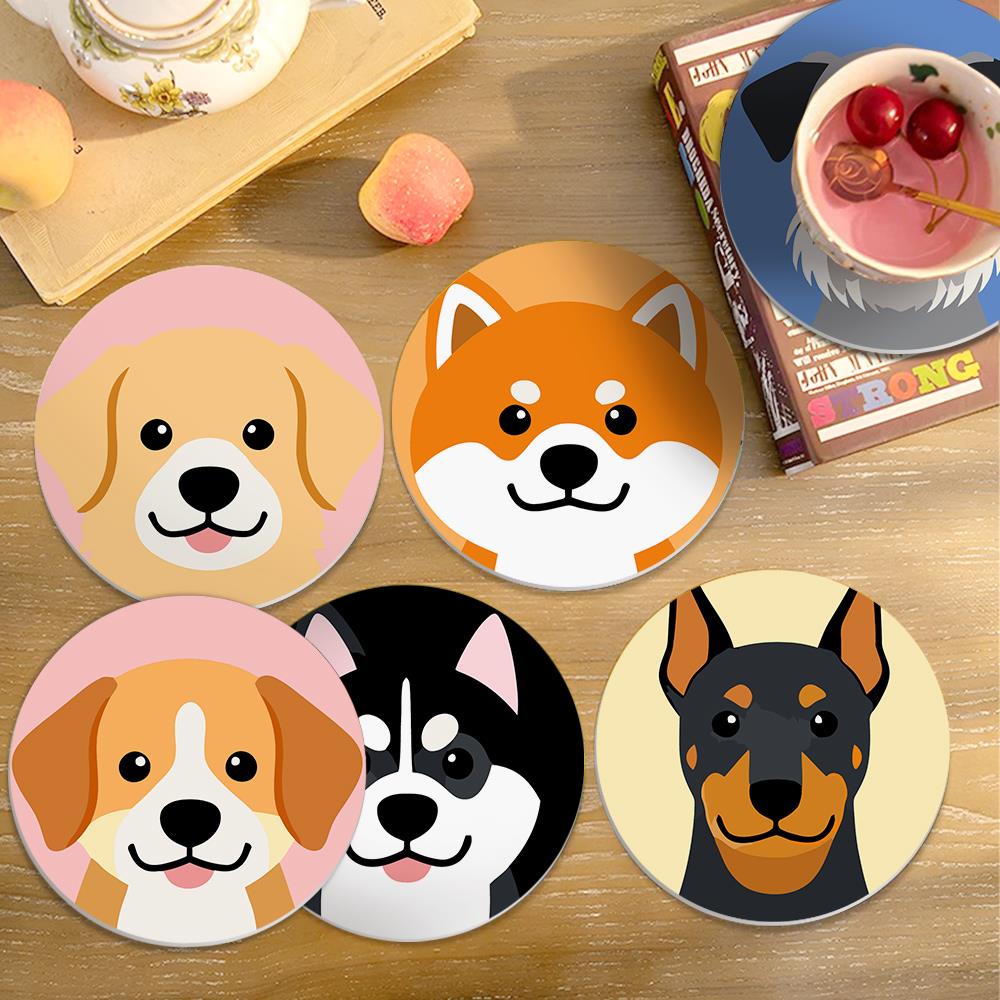 Happy Puppy Breed Portraits paint by numbers coasters – image 15