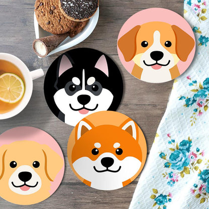 Happy Puppy Breed Portraits paint by numbers coasters – image 16