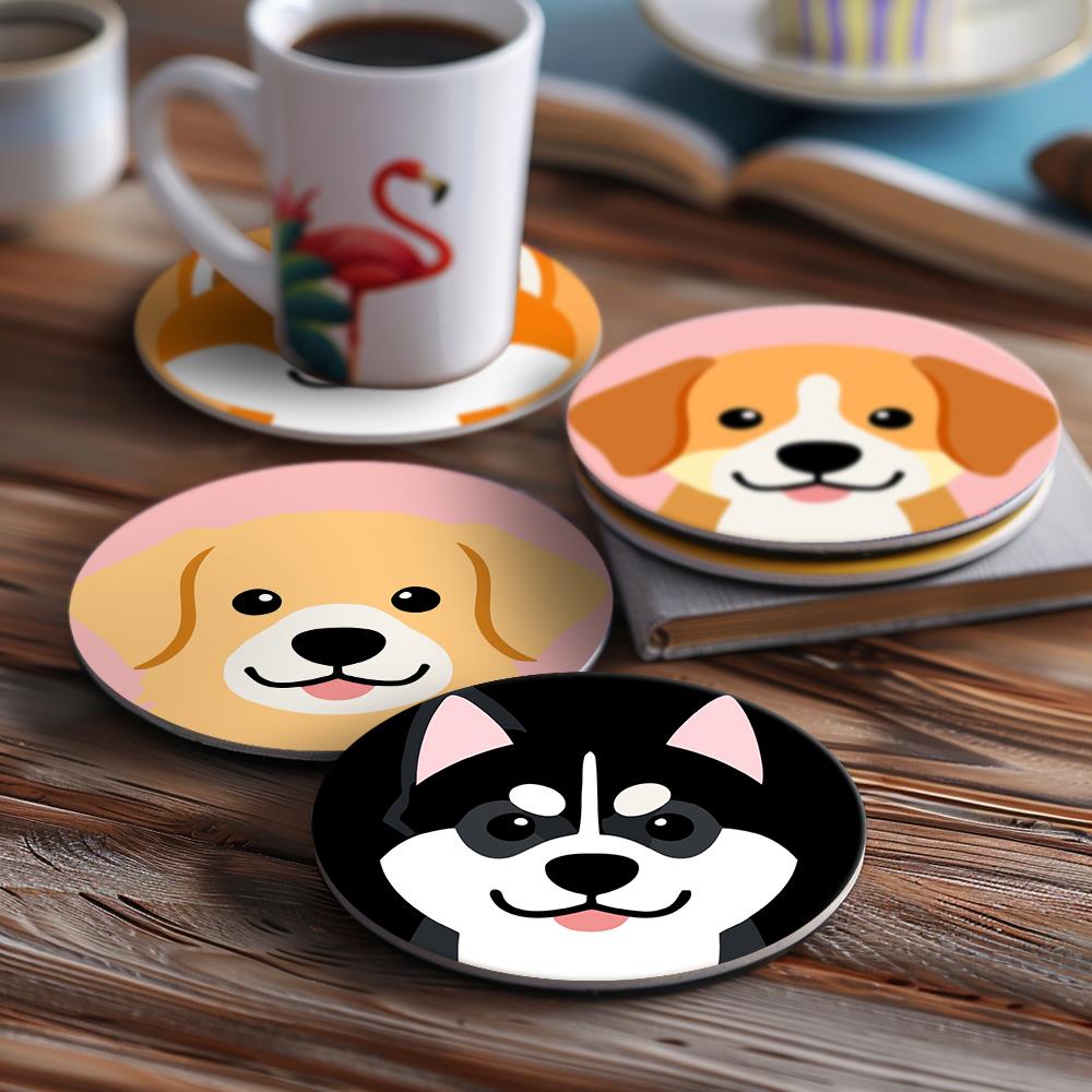 Happy Puppy Breed Portraits paint by numbers coasters – image 19