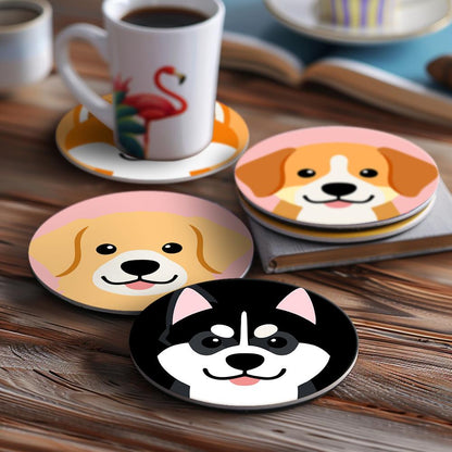 Happy Puppy Breed Portraits paint by numbers coasters – image 19