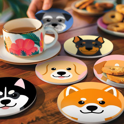 Happy Puppy Breed Portraits paint by numbers coasters – image 20