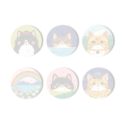 Dapper Cats and Rainbow Hills paint by numbers coasters – image 11
