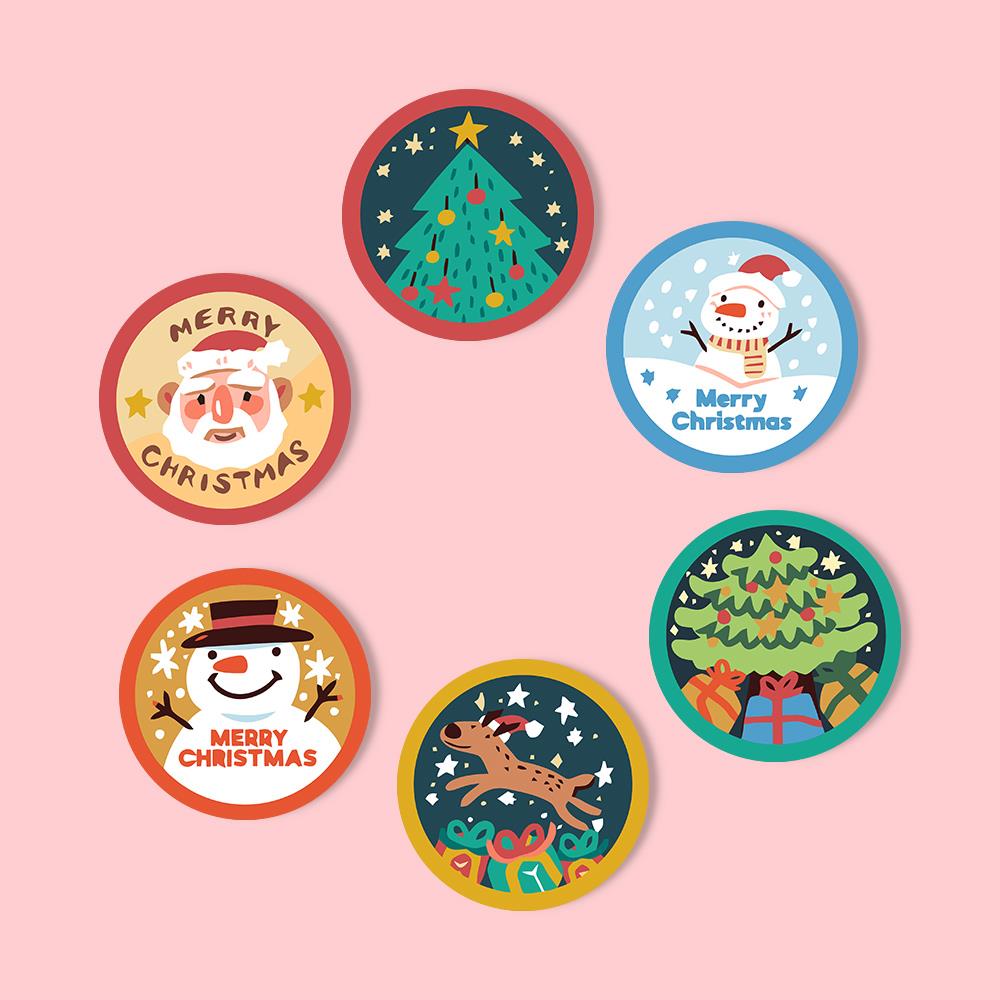 Santa and Snowman Greetings paint by numbers coasters – image 12
