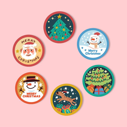 Santa and Snowman Greetings paint by numbers coasters – image 12