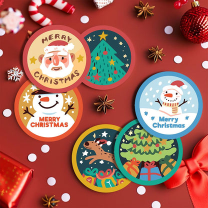 Santa and Snowman Greetings paint by numbers coasters – image 17