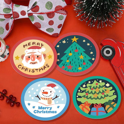 Santa and Snowman Greetings paint by numbers coasters – image 21
