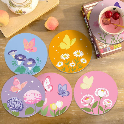 Pastel Butterfly Meadow paint by numbers coasters – image 18