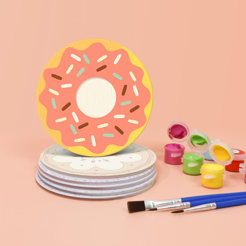 Sprinkle Donut Bakery paint by numbers coasters – image 4