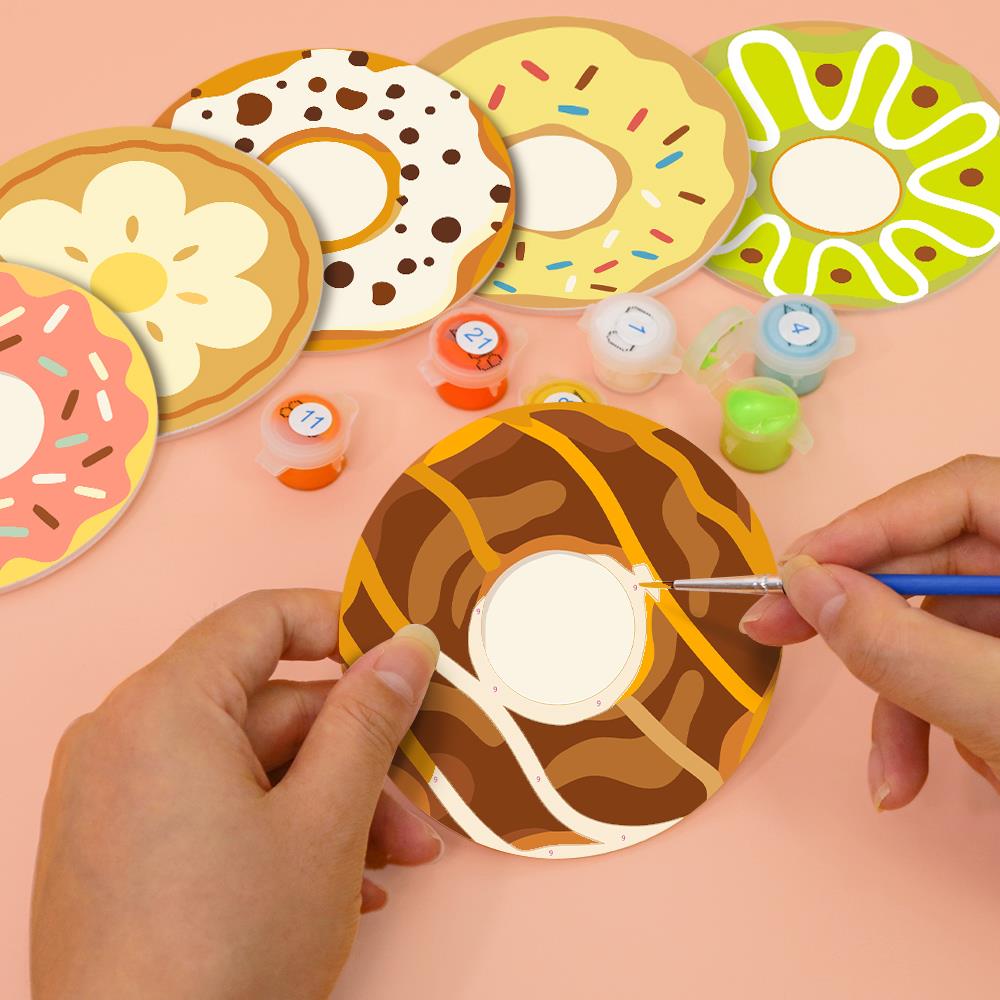 Sprinkle Donut Bakery paint by numbers coasters – image 6