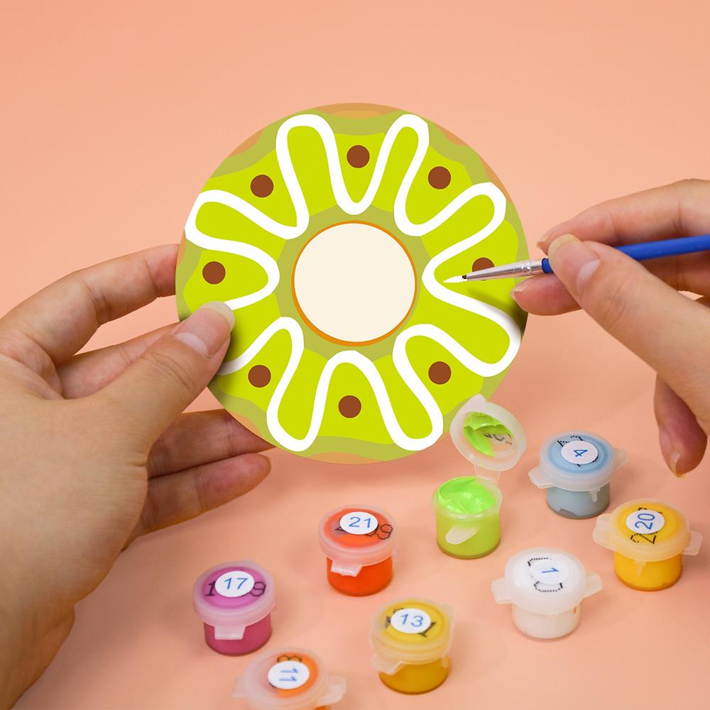 Sprinkle Donut Bakery paint by numbers coasters – image 7