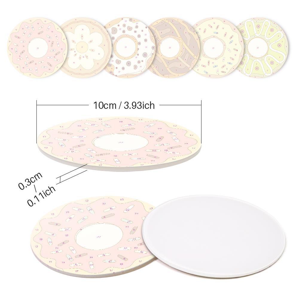 Sprinkle Donut Bakery paint by numbers coasters – image 9