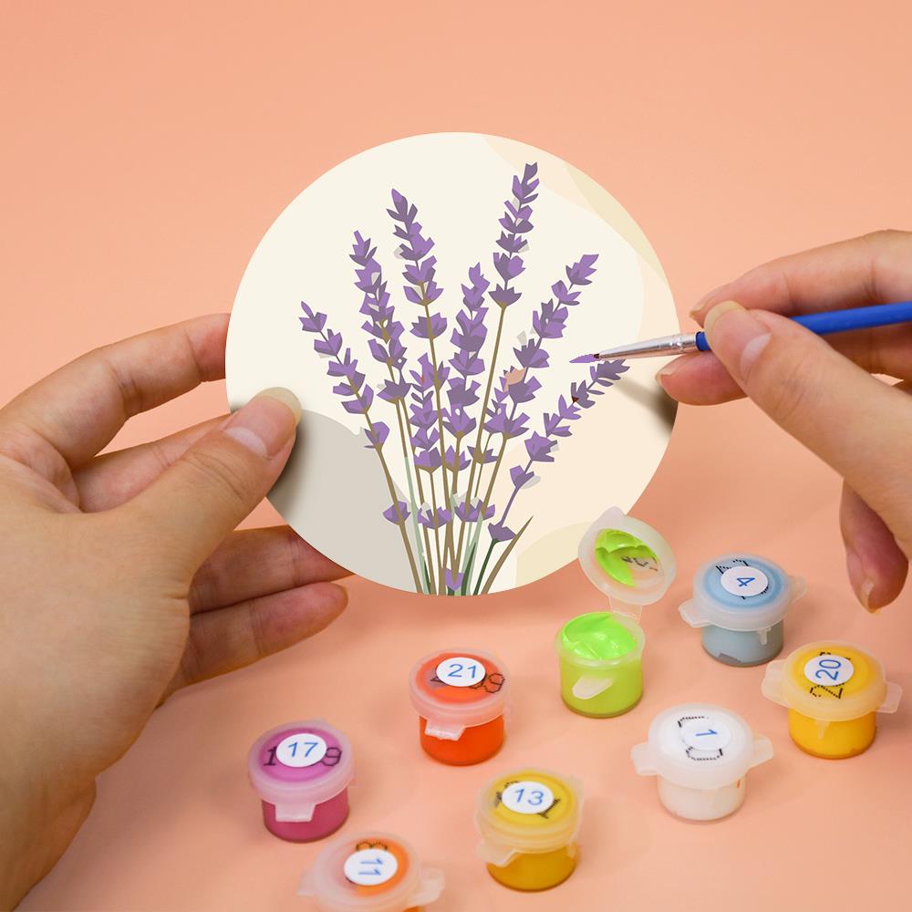 Boho Neutral Botanicals paint by numbers coasters – image 7