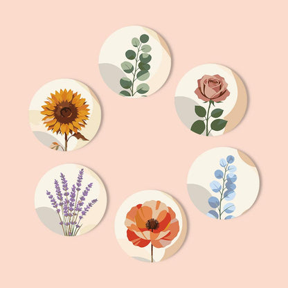Boho Neutral Botanicals paint by numbers coasters – image 12
