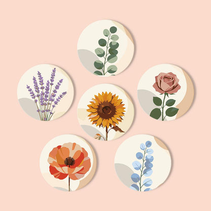 Boho Neutral Botanicals paint by numbers coasters – image 13