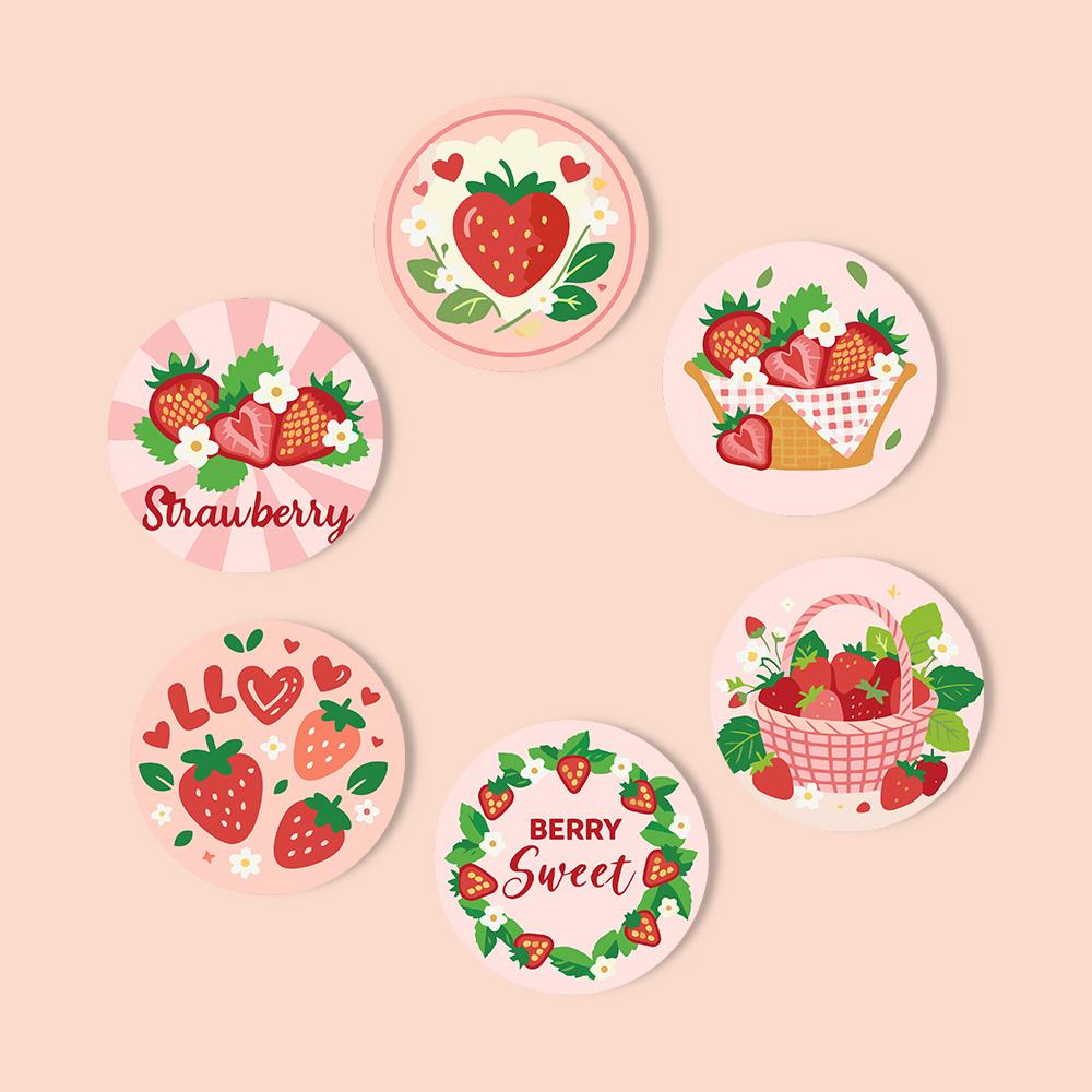 Berry Sweet Strawberry Picnic paint by numbers coasters – image 12