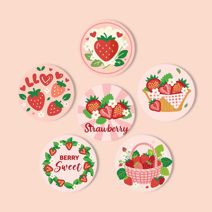 Berry Sweet Strawberry Picnic paint by numbers coasters – image 13