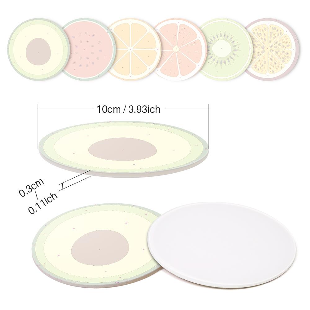 Avocado and Citrus Slices paint by numbers coasters – image 9
