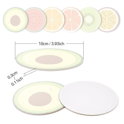 Avocado and Citrus Slices paint by numbers coasters – image 9