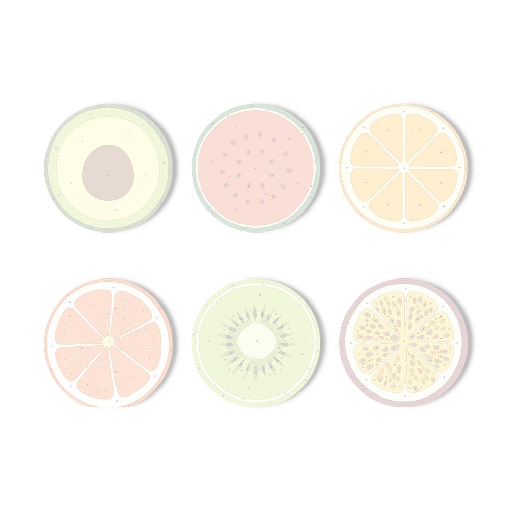 Avocado and Citrus Slices paint by numbers coasters – image 11