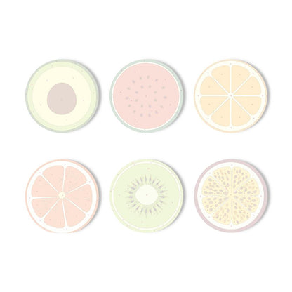 Avocado and Citrus Slices paint by numbers coasters – image 11