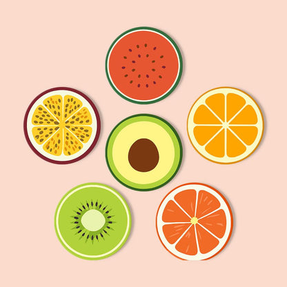 Avocado and Citrus Slices paint by numbers coasters – image 13