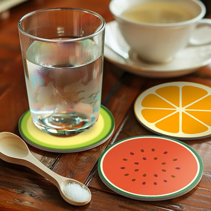 Avocado and Citrus Slices paint by numbers coasters – image 15