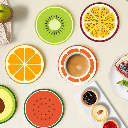 Avocado and Citrus Slices paint by numbers coasters – image 17