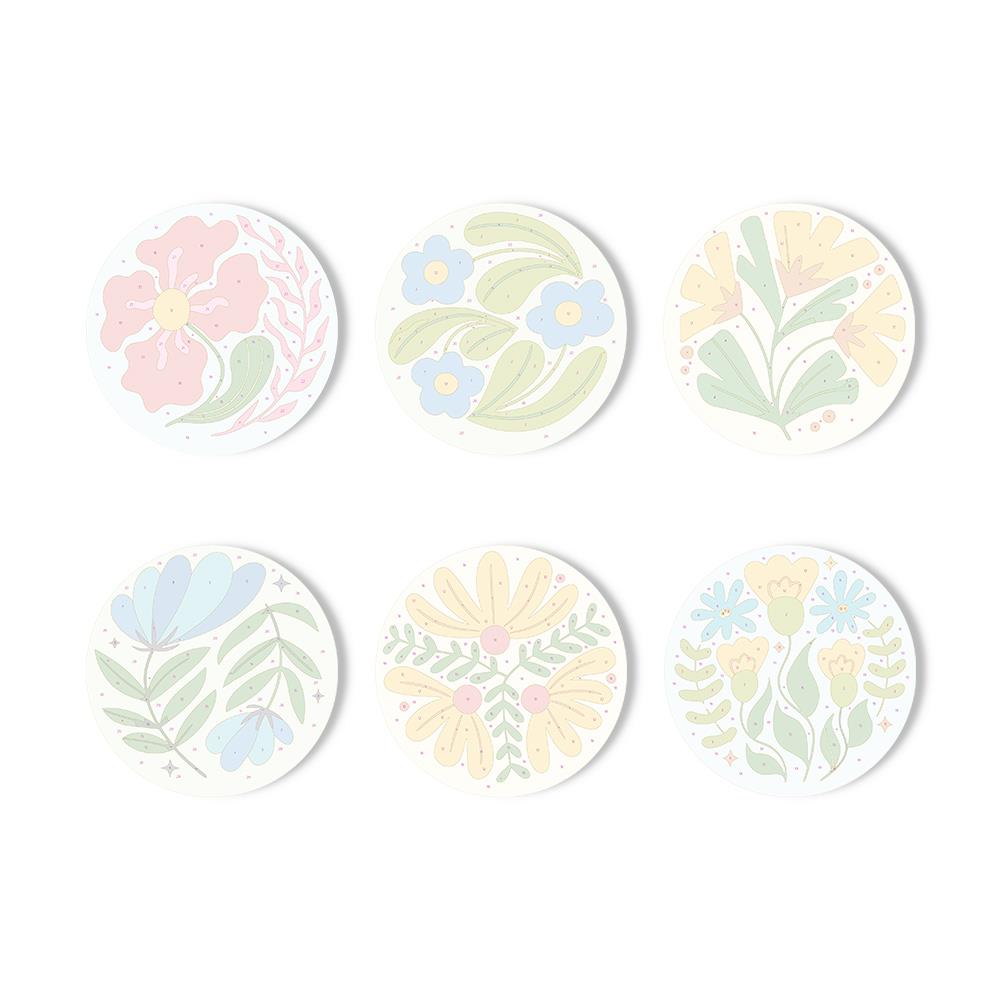 Folk Art Meadow Flowers paint by numbers coasters – image 11