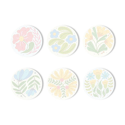 Folk Art Meadow Flowers paint by numbers coasters – image 11