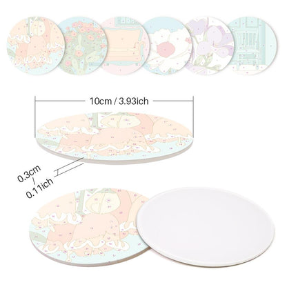 Cozy Chairs and Fresh Blooms paint by numbers coasters – image 9
