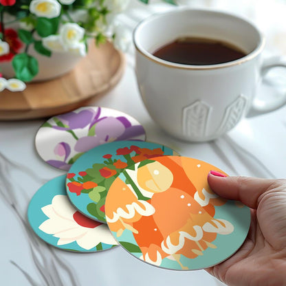 Cozy Chairs and Fresh Blooms paint by numbers coasters – image 17