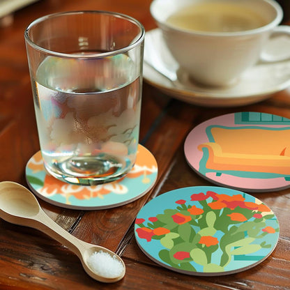 Cozy Chairs and Fresh Blooms paint by numbers coasters – image 18