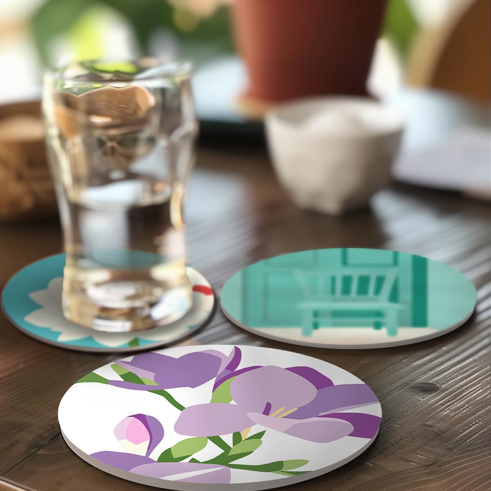 Cozy Chairs and Fresh Blooms paint by numbers coasters – image 20
