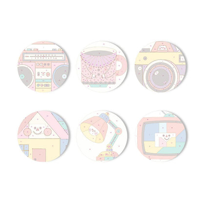 Smiling Retro Gadgets paint by numbers coasters – image 11